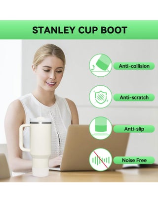 قطعتان للحذاء، قاعدة من السيليكون، 1200 مل للحذاء 360-700 مل لملحقات الكوب، لتجنب الخدوش والضوضاء (شفافة) - view 5