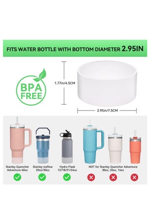 قطعتان للحذاء، قاعدة من السيليكون، 1200 مل للحذاء 360-700 مل لملحقات الكوب، لتجنب الخدوش والضوضاء (شفافة) - view 4