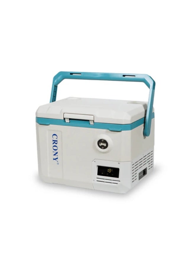 Crony MC15 15L Portable Car Refrigerator, DC/AC Power Supply, with LED Display & Tie-Down Slots - Image 1