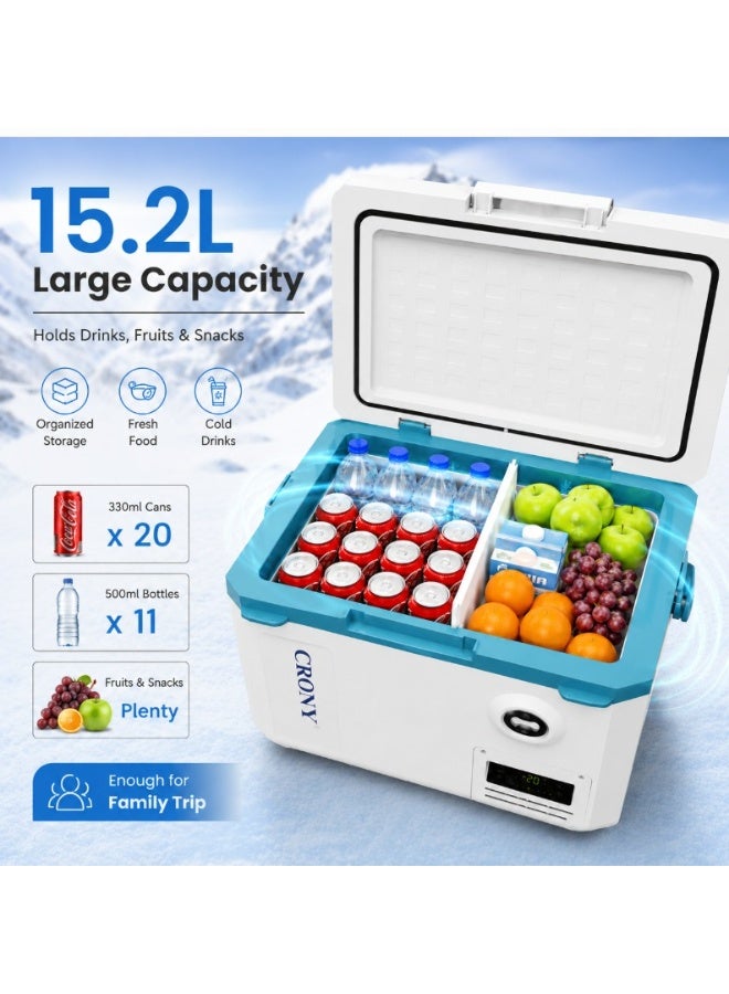 Crony 15L 15l portable car refrigerator freezer. DC/AC Power Supply, with LED Display & Tie-Down Slots  Ideal for road trips, outdoor activities, and fishing enthusiasts. - Image 5