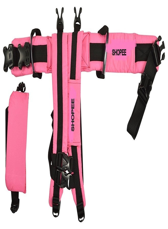 SHOPEE Branded Two Wheeler Safety SEAT Belt - Scooter/Bike/Car/Double Buckles/Adjustable/Front Standing/Seated Behind (Black Color) - Image 2