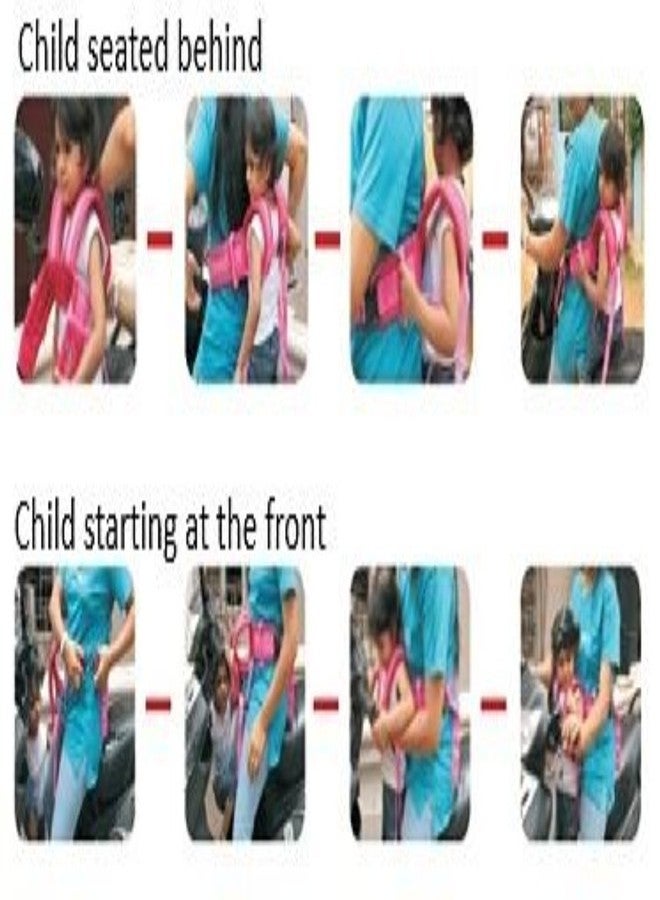 SHOPEE Branded Two Wheeler Safety SEAT Belt - Scooter/Bike/Car/Double Buckles/Adjustable/Front Standing/Seated Behind (Black Color) - Image 4