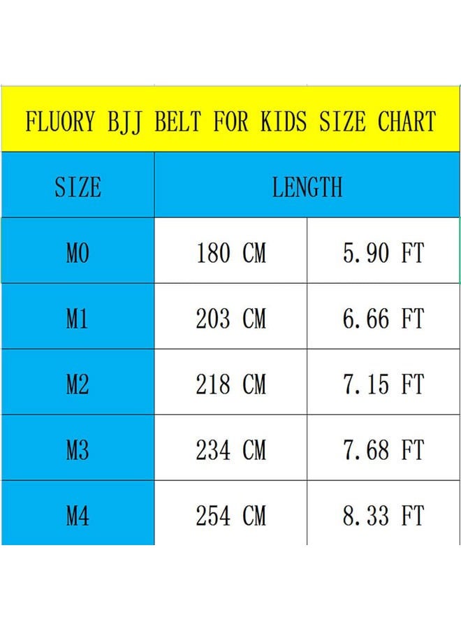 FLUORY BJJ Kids Belt, Brazilian Jiu Jitsu Belts Made of 100% Cotton, Grey, M1 - Image 3