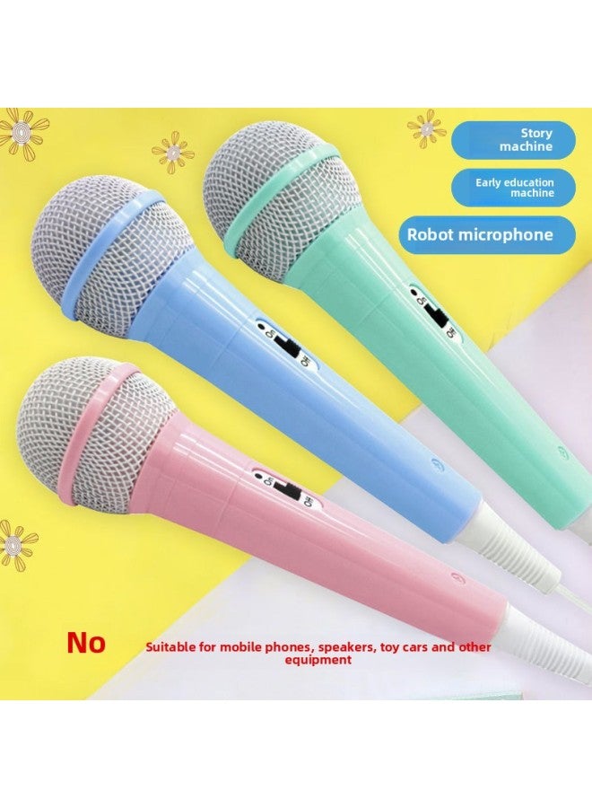 Children's Wired Microphone Early Education Robot Story Machine 3.5mm Special Audio Microphone Enlightenment Learning Video-Color:Pink 3.5mm-Specifications:1  - Image 2