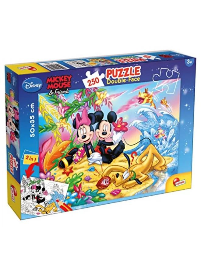 Lisciani Mickey Mouse & Friends Double-Face Puzzle - 250 Pieces - Image 1