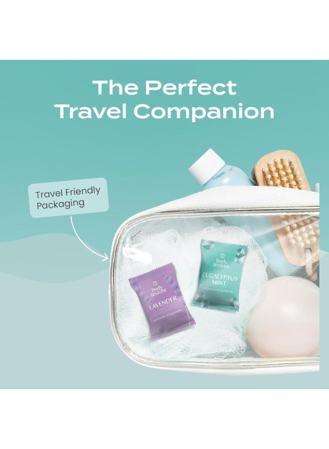 أقراص الاستحمام العطرية بودي ريستور مجموعة من خمسة عشر قرصًا – مناسبة لهدايا عيد الميلاد للرجال، وهدايا أعياد الميلاد للنساء، وهدايا ألعاب الفيل الأبيض، للاسترخاء والعناية الذاتية – برائحة الكينا. - Image 5