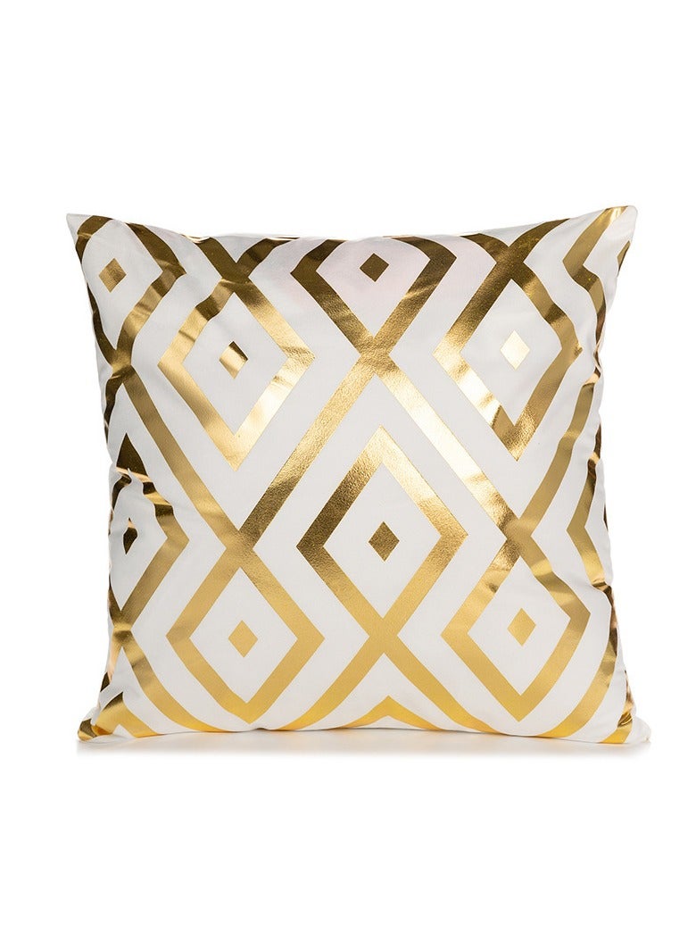 4-Piece Decorative Cushion Cover Pillow Cases Corduroy white/black 45x45 Centimeter - Image 4