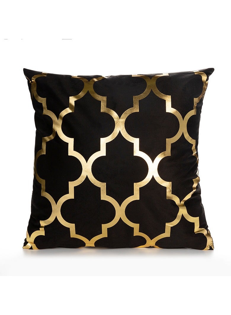 4-Piece Decorative Cushion Cover Pillow Cases Corduroy white/black 45x45 Centimeter - Image 5