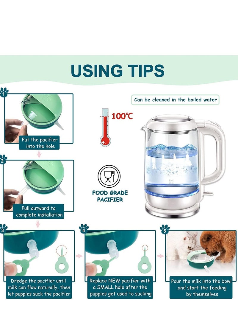 Cool Baby Feeder, Silicone Puppy Feeder with Pacifier Suitable for Cats, Dogs, Rabbits,Lambs (green) - Image 4