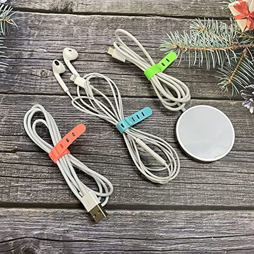 Bowiemall Adjustable Cord Organizer 20Pcs Cable Ties Cable Management Cord Straps ReusableCable Management Wire Straps for Home Office Data Centers USB Desk Electronics Accessories Organizing - Image 2