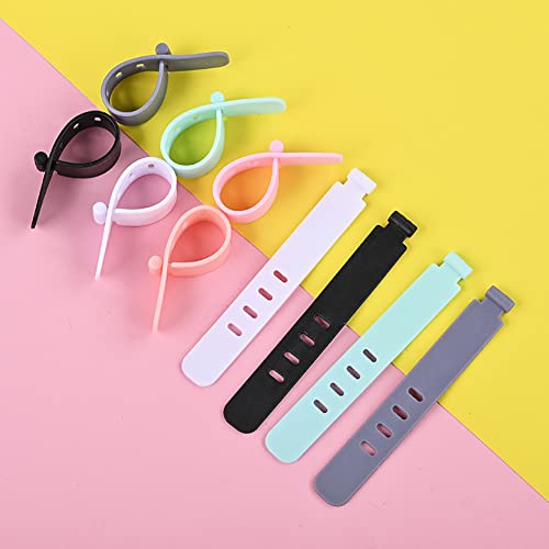 Bowiemall Adjustable Cord Organizer 20Pcs Cable Ties Cable Management Cord Straps ReusableCable Management Wire Straps for Home Office Data Centers USB Desk Electronics Accessories Organizing - Image 4