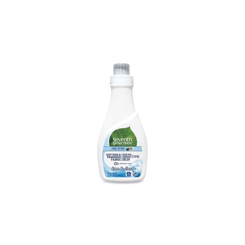 Seventh Generation Laundry Fabric Softener Liquid, Free & Clear, Reduces Static, 32 Fl Oz - Image 1