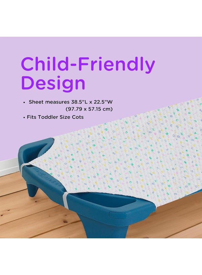 Angeles Rest Toddler Sheet, ABC Print - Image 2