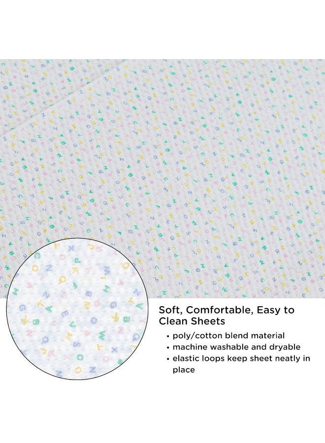 Angeles Rest Toddler Sheet, ABC Print - Image 3