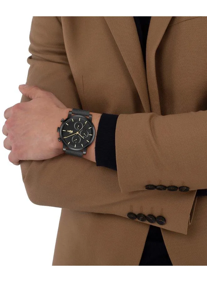 Lacoste Ionic Plated Black Steel Quartz Multifunction Watch