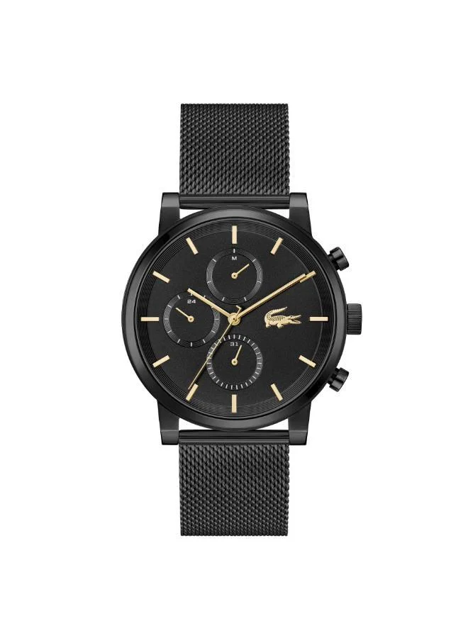 Ionic Plated Black Steel Quartz Multifunction Watch
