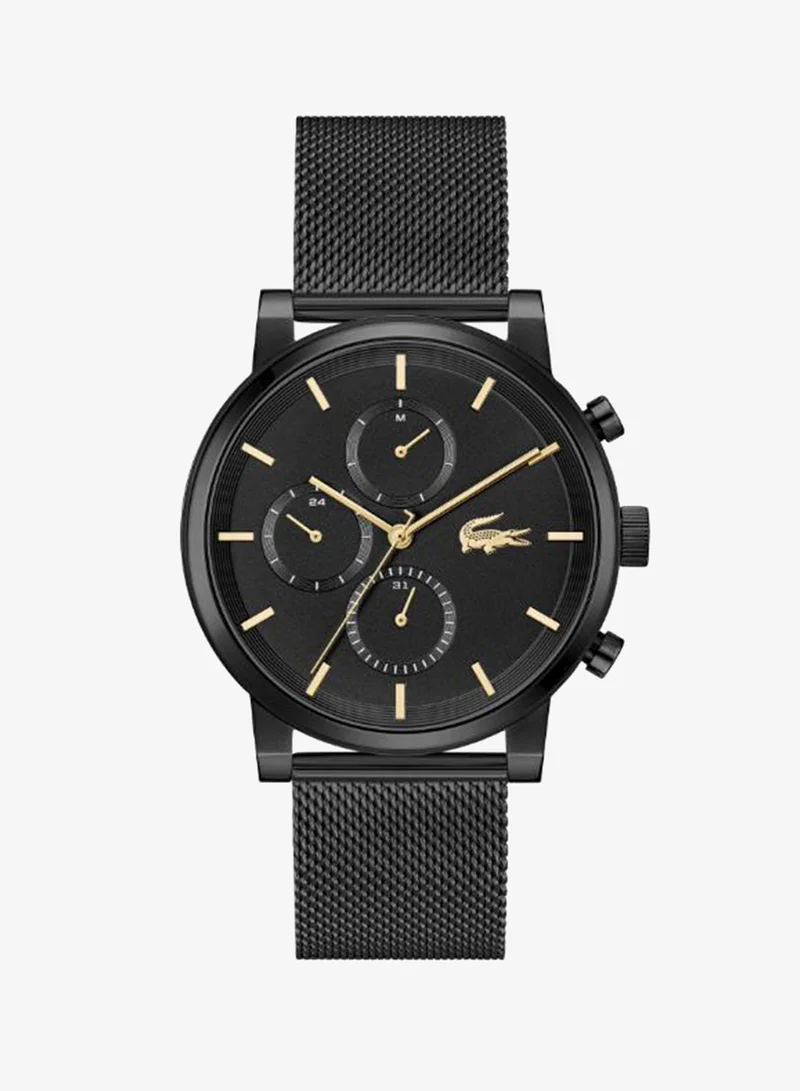 Ionic Plated Black Steel Quartz Multifunction Watch