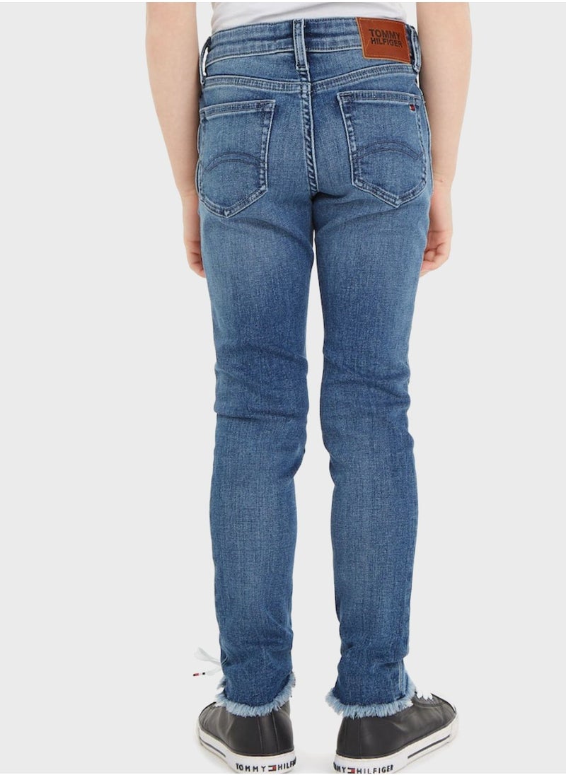 TOMMY HILFIGER - Kids Essential Slim Fit Jeans - Image 1