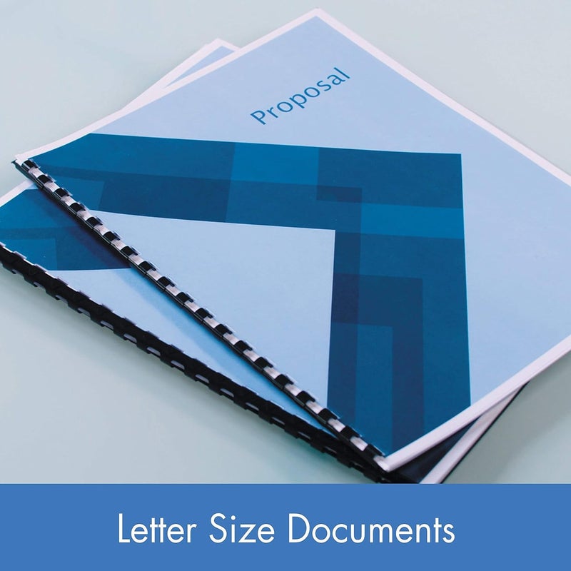 Mead CombBind Binding Spines/Spirals/Coils/Combs, 5/16", 40 Sheet Capacity, Black, 125 Pack (4000131) - Image 5