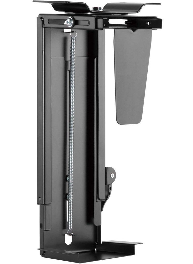 CPU Holder/Under-desk PC Mount: 360° Swivel, Stepless Height  Width Adjustable - Image 1