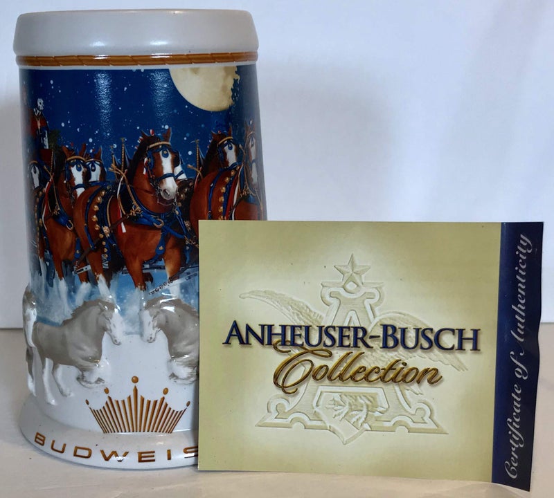 Budweiser 2005 Budweiser Clydesdale Collectible Holiday Beer Stein - Image 2