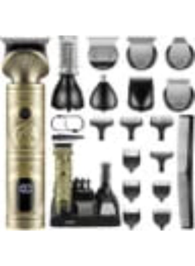 The VGR V-106 is a high-performance Professional 6-in-1 Multi-Grooming Kit. It is designed for versatility, featuring a wide range of attachments for head-to-toe grooming and a modern digital interface. Chrome GOLD