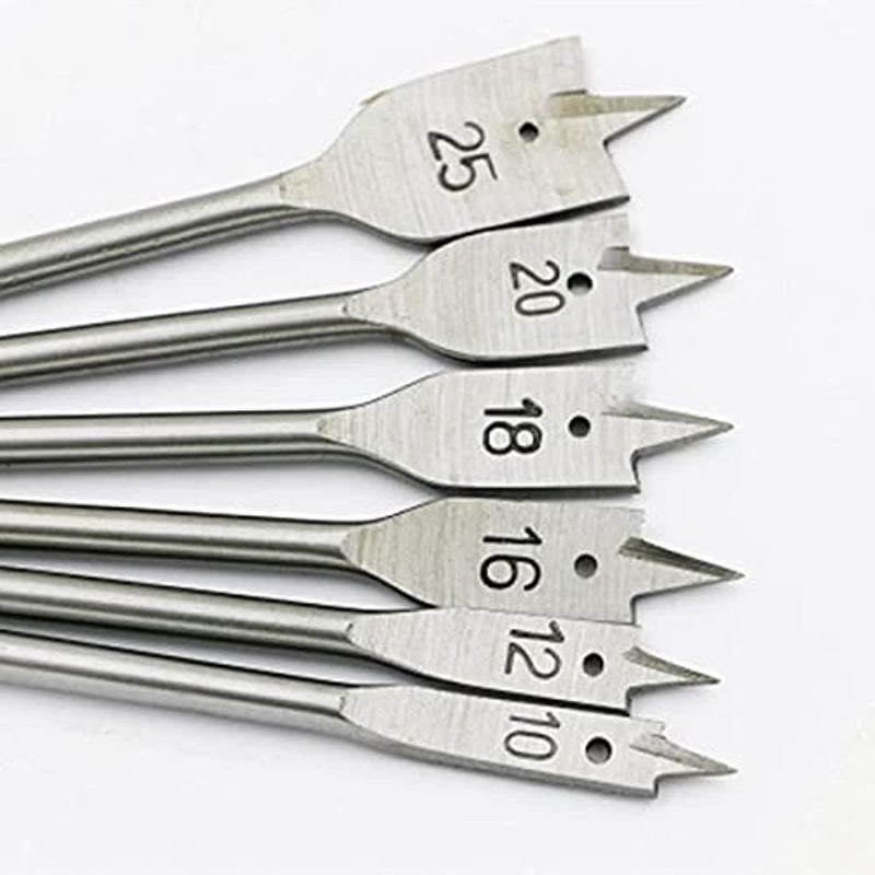 HSS Wood Flat Drill Bits Set - 6 Pieces