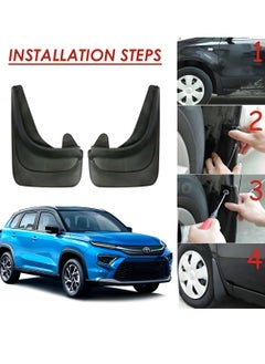 TOYOTA Universal Mud Flaps for Toyota – Front and Rear Splash Guards – Durable Flexible Plastic – Easy Installation – Fits Multiple Models  - Image 5