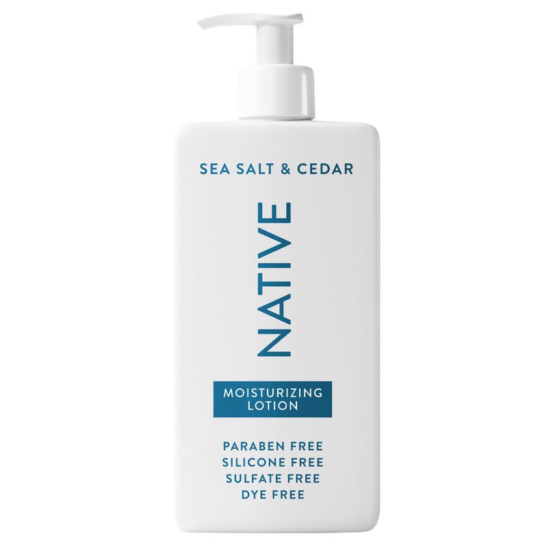 Native Body Lotion Contains Naturally Derived Plant-Based Moisturizers for Women and Men | Restores Dry Skin, Sea Salt & Cedar, 16.5 fl oz - Image 1