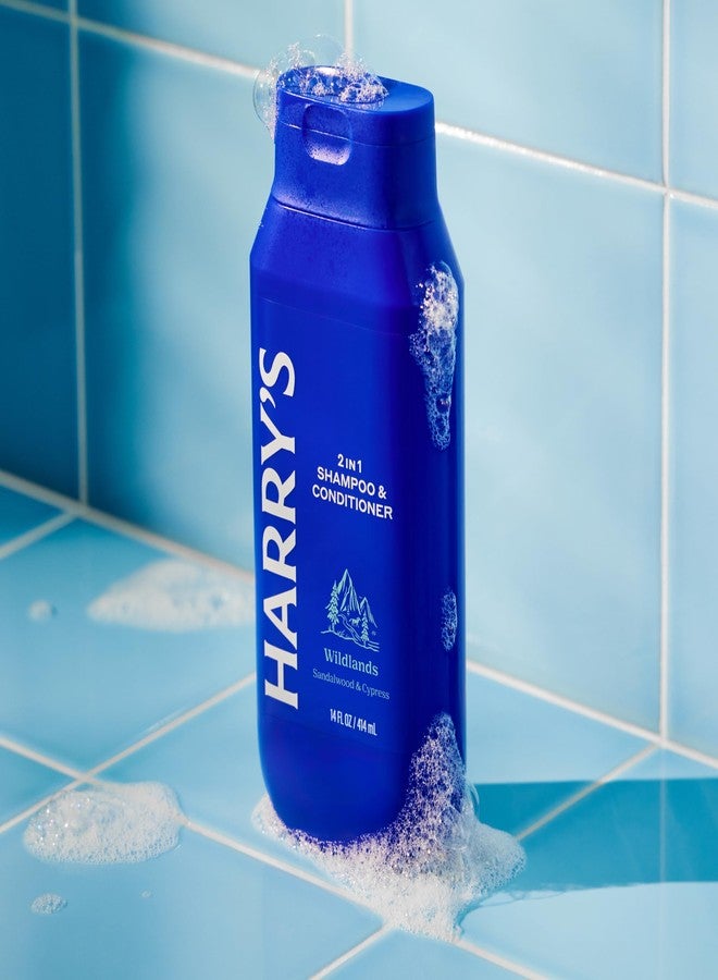Harry's Men's 2 in 1 Shampoo and Conditioner for All Hair Types - New Wildlands Scent - (3 Pack) 14 fl oz - No Parabens or Sulfates - Image 4