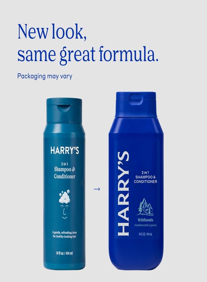 Harry's Men's 2 in 1 Shampoo and Conditioner for All Hair Types - New Wildlands Scent - (3 Pack) 14 fl oz - No Parabens or Sulfates - Image 3