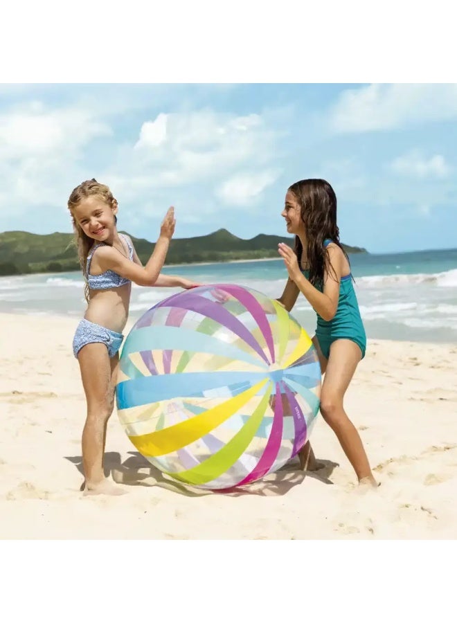 Intex Multi-Colour Jumbo Ball- 59065 Big Panel Colorful Giant Beach Ball, Size 1.07M - Image 3