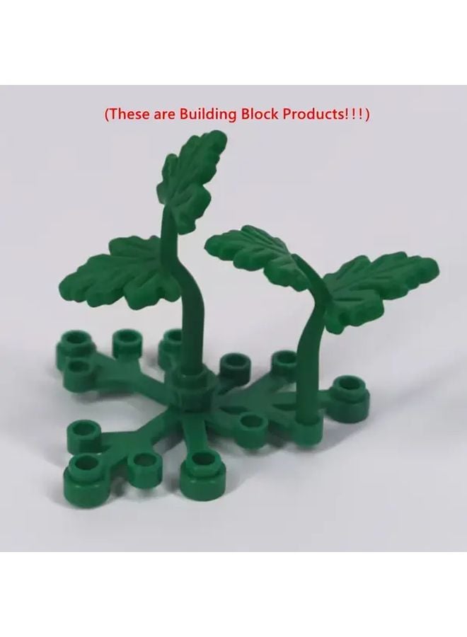 Super Dark Green Bough 20pcs Mini Building Blocks DIY Forest Garden Christmas Gift - Image 4
