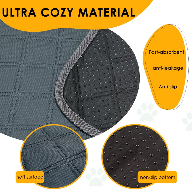Mooydee 4 Pack Guinea Pig Cage Liners Washable Guinea Pig Bedding Reusable Waterproof Super Absorbent Guinea Pig Pee Pads Anti Slip Mat for Small Animals Rabbit Hamster Rat -28 x 14 Inch - Image 3
