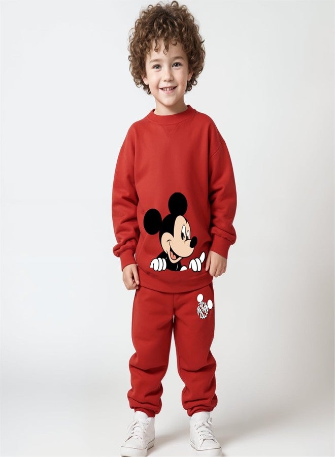 minicult Kids Cotton Coordinated Sweatshirt And Pant Set With Mickey & Donald Printed (Donald B6)(Pack Of 2)(6-9 Months), assorted - Image 4