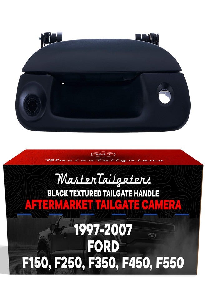 Master Tailgaters Black Tailgate Handle with Backup Camera Replacement for Ford F150, F250, F350, F450, F550 (1997-2007) | IP68 Waterproof | Parking Grid Lines Available | Easy to Install - Image 1