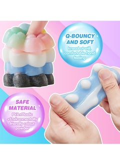 CMGTYYD 2 PCS Cat Paw Squishy Toys, Kawaii Sensory Toys Squeeze Balls, Mini Kawaii Fidget Toys, Soft Stress Balls Fidget Toys for Kids  - Image 4