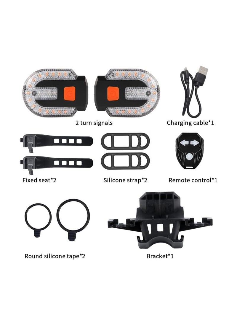 SYOSI - Rechargeable Bike Tail Light with Turn Signals, Wireless Remote, 5 Lighting Modes, IPX4 Waterproof, USB Type-C Fast Charging, Easy Mount for Cycling Safety, Dual Installation Options - Image 1