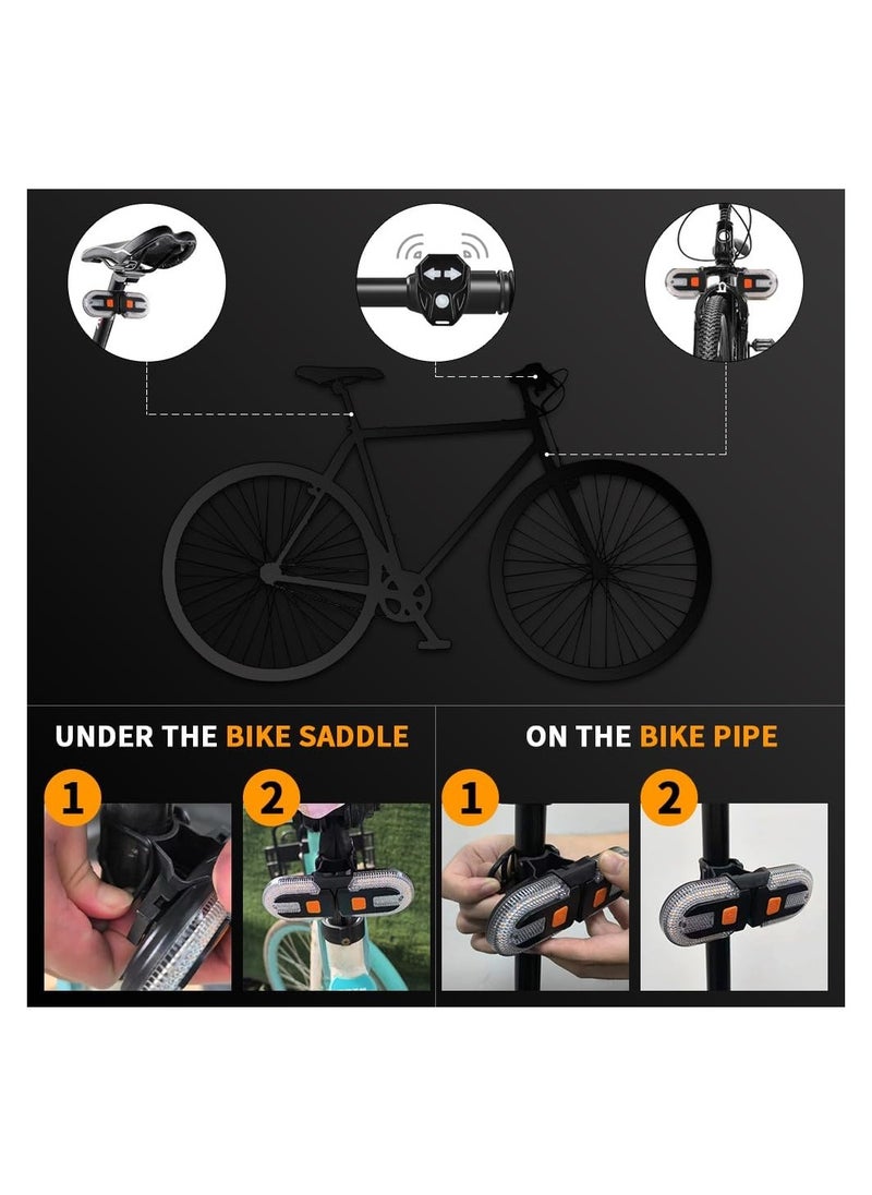 SYOSI - Rechargeable Bike Tail Light with Turn Signals, Wireless Remote, 5 Lighting Modes, IPX4 Waterproof, USB Type-C Fast Charging, Easy Mount for Cycling Safety, Dual Installation Options - Image 1