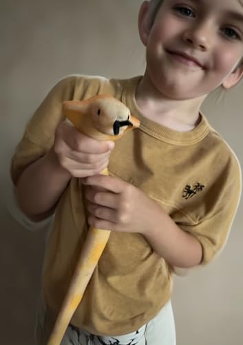 BOHS Rubber King Cobra Snake Soft Stretchy LightColored PestBird Deterrent Prank Toy Pet Plaything 100 cm 40 Inches - Image 5