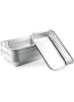 Generic 20 Pack 6415 Grease Drip Pan Liners for Weber Spirit Series, Q Series Grills,Genesis II LX 200 and 300 Series, Disposable Aluminum Foil BBQ Grease Trays, & for Baking Heating Storing Food 8.5 X 6  - Image 1