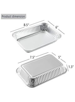 Generic 20 Pack 6415 Grease Drip Pan Liners for Weber Spirit Series, Q Series Grills,Genesis II LX 200 and 300 Series, Disposable Aluminum Foil BBQ Grease Trays, & for Baking Heating Storing Food 8.5 X 6  - Image 2
