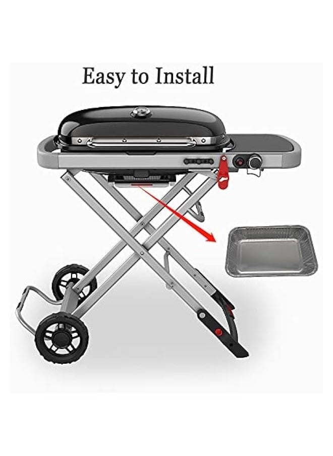 Generic 20 Pack 6415 Grease Drip Pan Liners for Weber Spirit Series, Q Series Grills,Genesis II LX 200 and 300 Series, Disposable Aluminum Foil BBQ Grease Trays, & for Baking Heating Storing Food 8.5 X 6  - Image 5