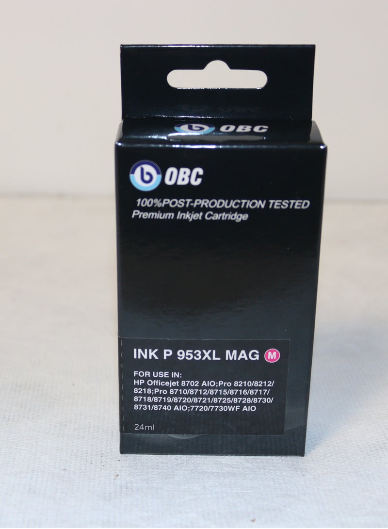 او بي سي خرطوشة حبر طابعة ماجنتا  متوافقة من OBC  بديلة لـ INK P 953XL  طباعة حتى 1000 صفحة بألوان نقية واحترافية - Image 1