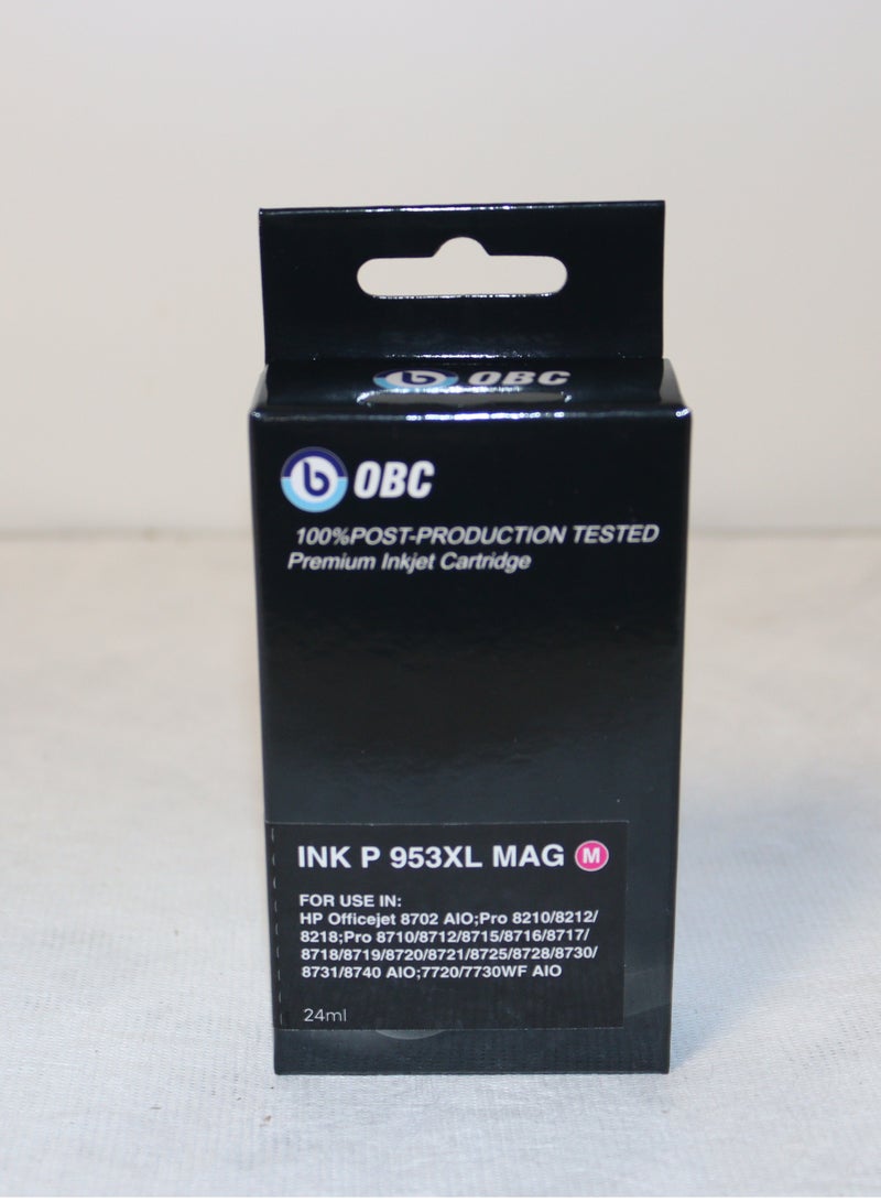 او بي سي خرطوشة حبر طابعة ماجنتا  متوافقة من OBC  بديلة لـ INK P 953XL  طباعة حتى 1000 صفحة بألوان نقية واحترافية - Image 3