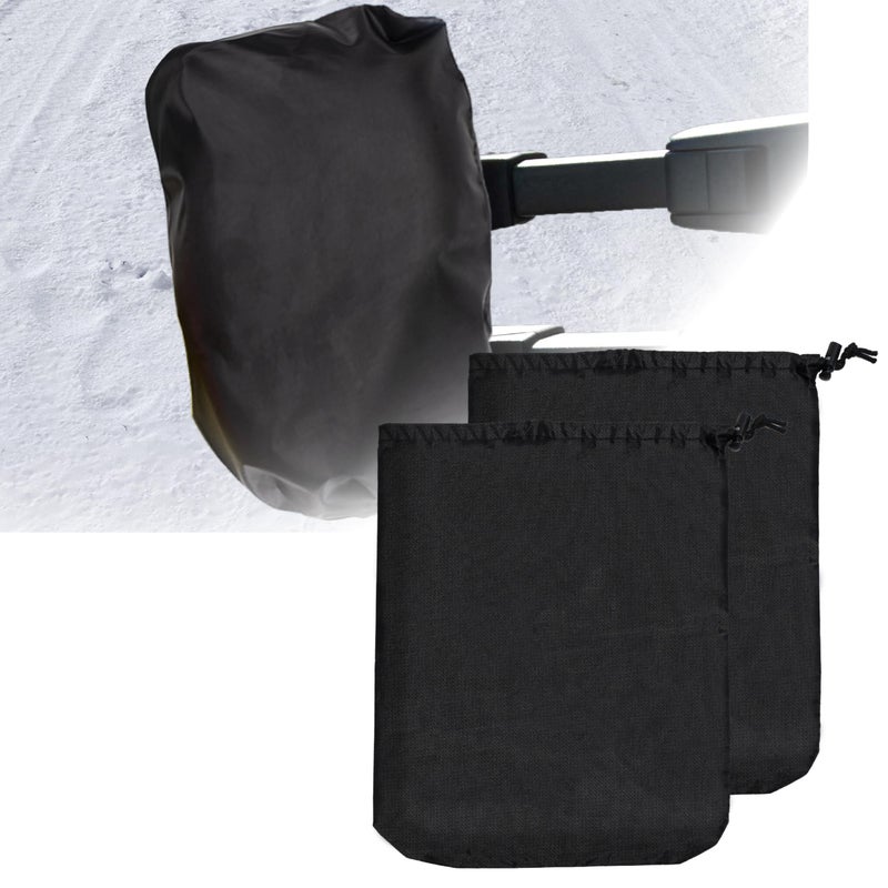 BFXM 2Pcs Side Mirror Covers, Waterproof Car Side Mirror Protection for Snow, Ice, Bird Droppings - Suit Fit for Trucks, Winter Rearview Guard, Auto Exterior Accessories with Drawstrings - Image 1