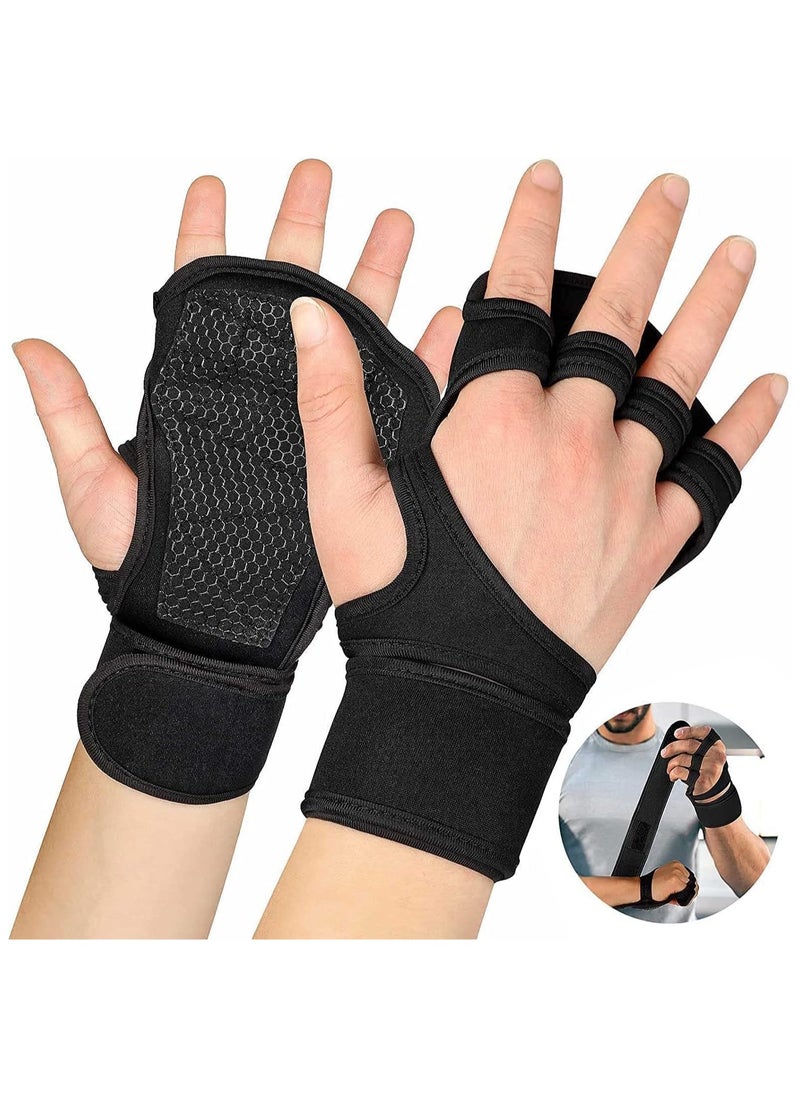 Gym Gloves, With Built-In Wrist Be Suitable For Gym Fitness -L