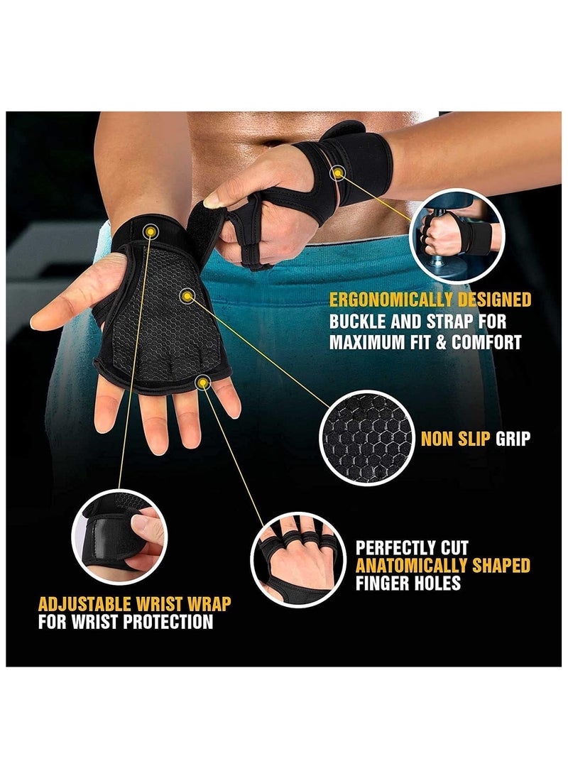 Anmi Gym Gloves, With Built-In Wrist Be Suitable For Gym Fitness -L  - Image 2