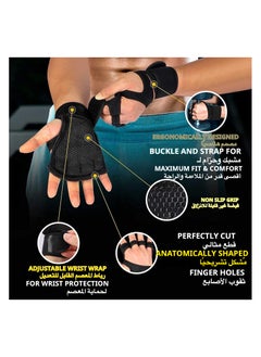 Anmi Gym Gloves, With Built-In Wrist Be Suitable For Gym Fitness -L  - Image 2