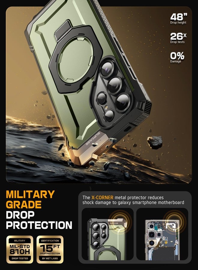 سوبكيس جراب SUPCASE لهاتف سامسونج جالاكسي S25 ألترا مع حامل (تصميم يونيكورن بيتل جريب)، [متوافق مع قلم S Pen] [متوافق مع MagSafe] [حماية فائقة] جراب مغناطيسي للهاتف S25 ألترا 6.9 بوصة، من Guldan - Image 4